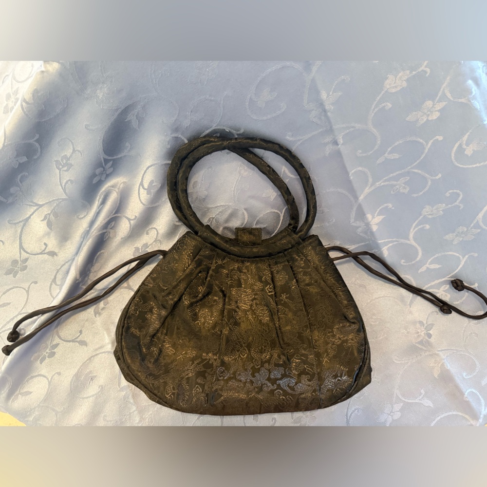 Silk Multicolor Patchwork Handbag - image 2